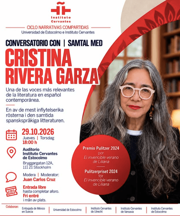 Cristina Rivera Garza en Estocolmo